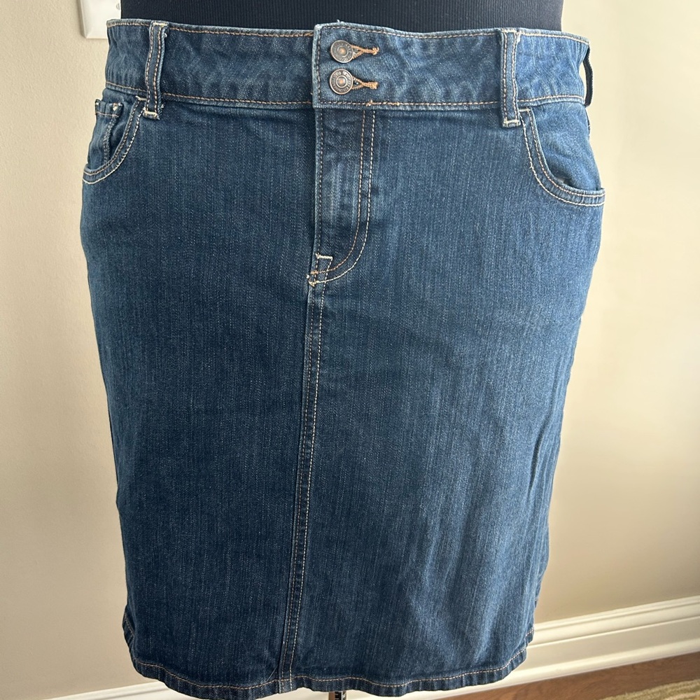 Old Navy Blue Pencil Skirt Knee-Length Casual
